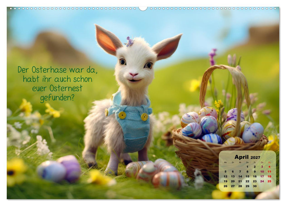 Ziegenkinder haben das ganze Jahr Spaß (CALVENDO Wandkalender 2027)