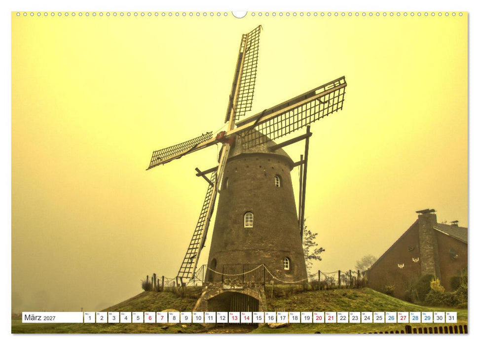 Besondere Windmühlen am Niederrhein (CALVENDO Wandkalender 2027)