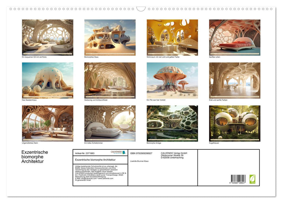 Exzentrische biomorphe Architektur (CALVENDO Wandkalender 2027)