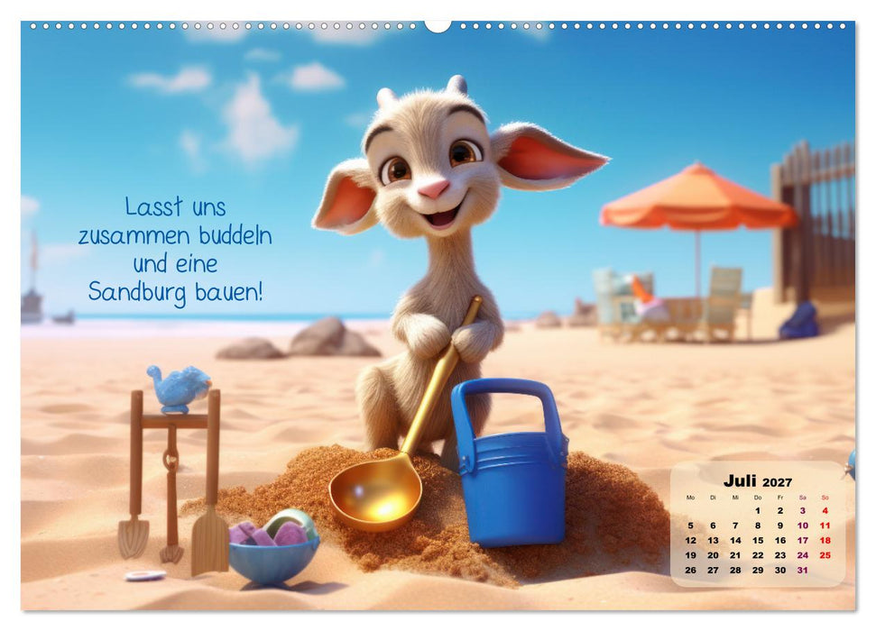 Ziegenkinder haben das ganze Jahr Spaß (CALVENDO Premium Wandkalender 2027)