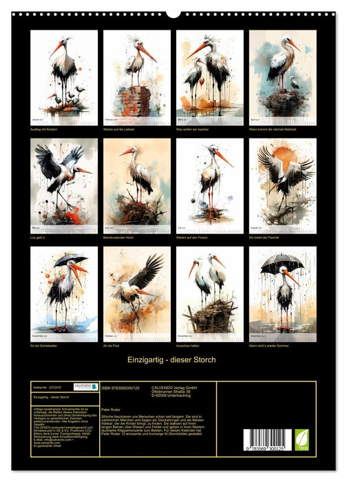 Einzigartig - dieser Storch (CALVENDO Premium Wandkalender 2027)