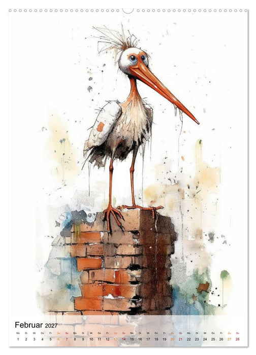 Einzigartig - dieser Storch (CALVENDO Premium Wandkalender 2027)