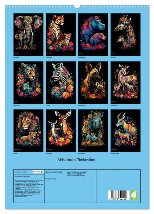 Afrikanische Tierfamilien (CALVENDO Premium Wandkalender 2027)