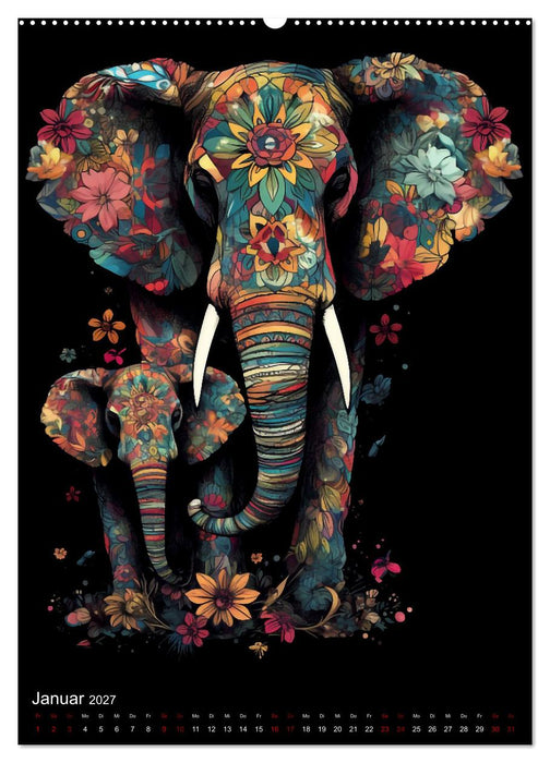 Afrikanische Tierfamilien (CALVENDO Premium Wandkalender 2027)
