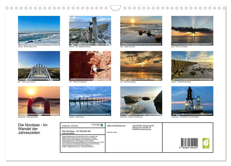 Die Nordsee - Im Wandel der Jahreszeiten (CALVENDO Wandkalender 2027)