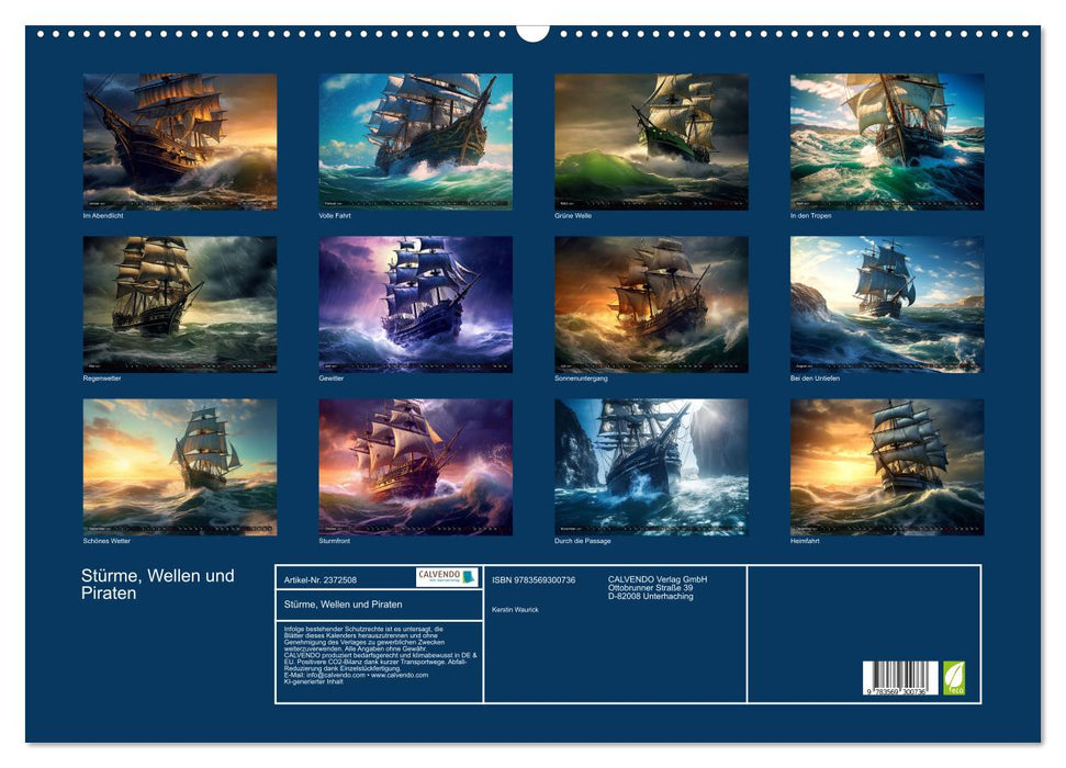 Stürme, Wellen und Piraten (CALVENDO Wandkalender 2027)
