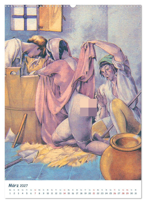 Frivole Malerei 2027. Nackte Tatsachen von Umberto Brunelleschi (CALVENDO Wandkalender 2027)