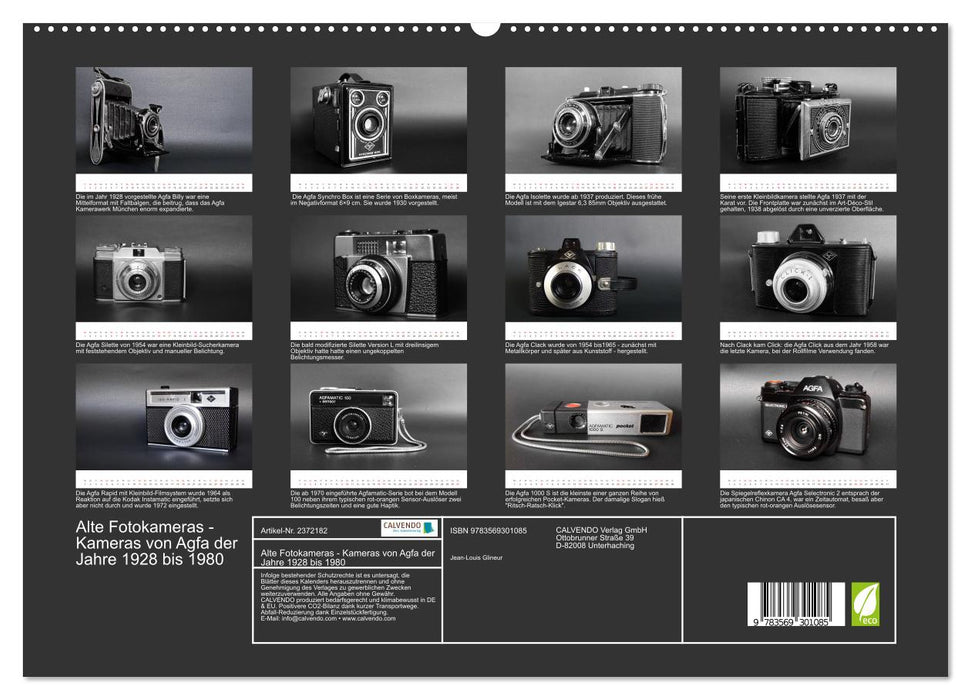 Alte Fotokameras - Kameras von Agfa der Jahre 1928 bis 1980 (CALVENDO Premium Wandkalender 2027)