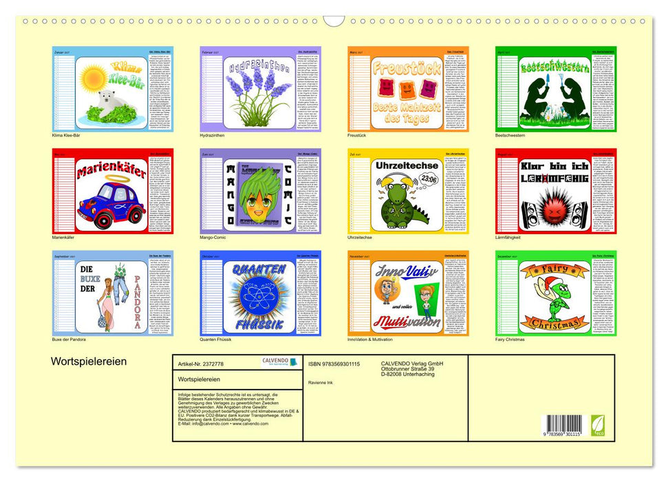 Wortspielereien (CALVENDO Wandkalender 2027)
