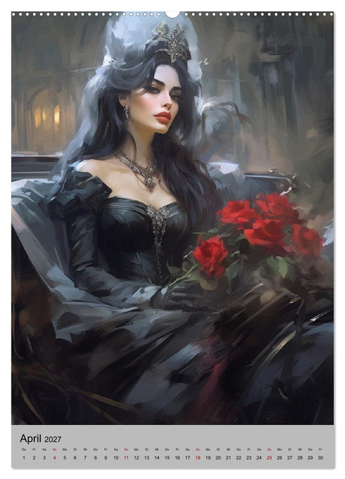 Gothic-Queens. Schaurig-schön im Renaissance-Stil (CALVENDO Wandkalender 2027)