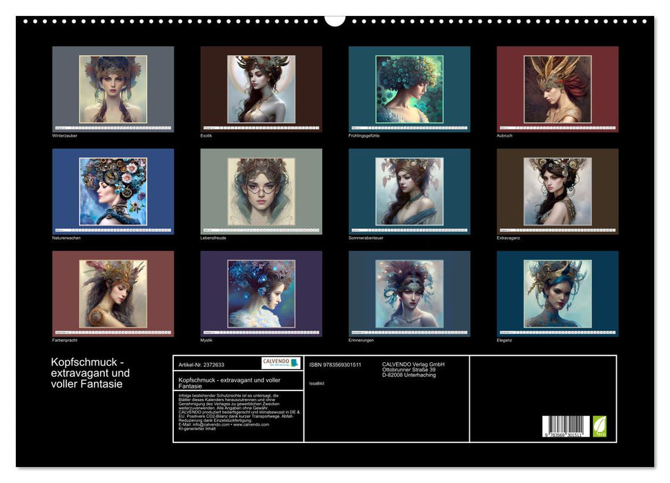 Kopfschmuck - extravagant und voller Fantasie (CALVENDO Wandkalender 2027)