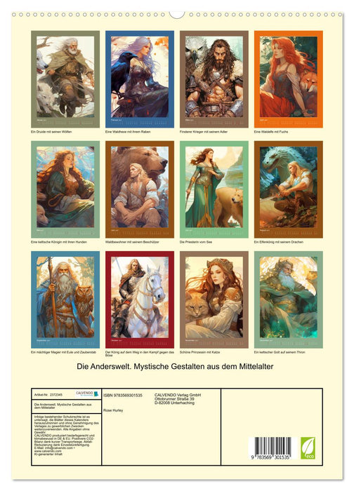 Die Anderswelt. Mystische Gestalten aus dem Mittelalter (CALVENDO Premium Wandkalender 2027)