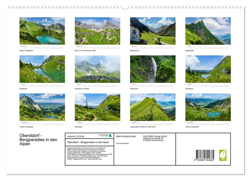 Oberstdorf - Bergparadies in den Alpen (CALVENDO Premium Wandkalender 2027)
