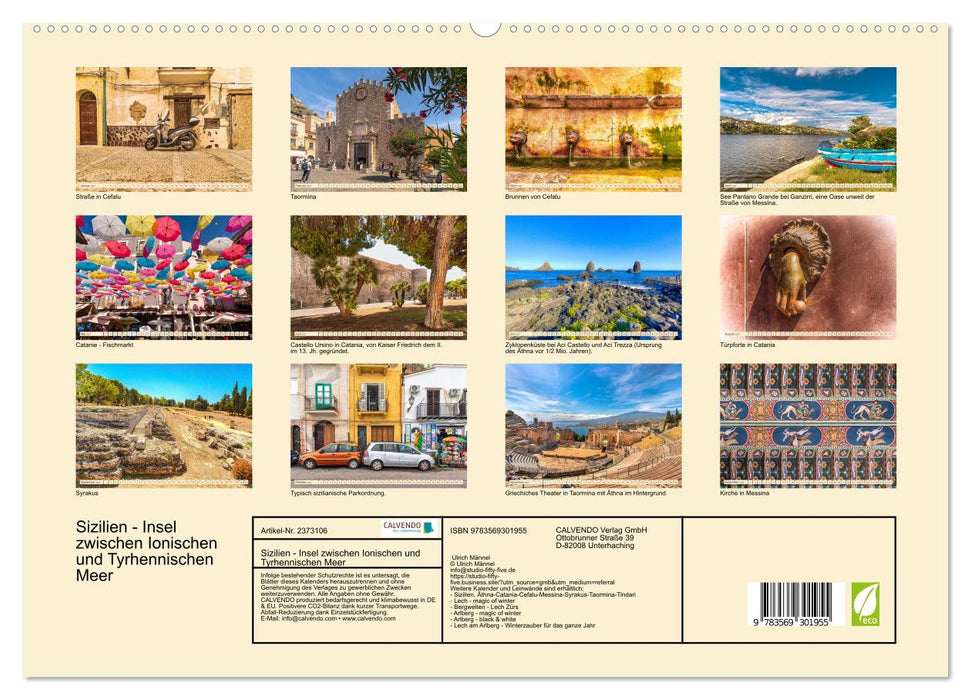 Sizilien - Insel zwischen Ionischen und Tyrhennischen Meer (CALVENDO Premium Wandkalender 2027)