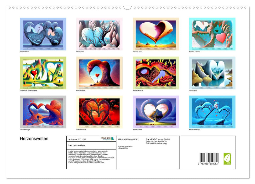 Herzenswelten (CALVENDO Premium Wandkalender 2027)