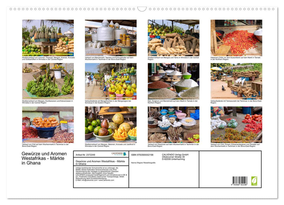 Gewürze und Aromen Westafrikas - Märkte in Ghana (CALVENDO Wandkalender 2027)