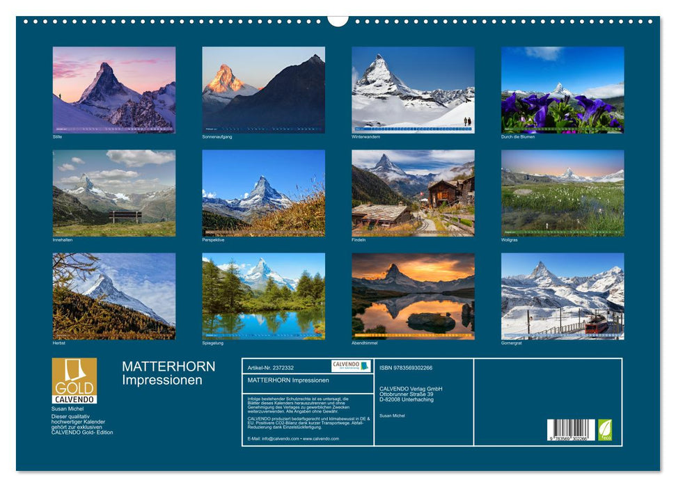 MATTERHORN Impressionen (CALVENDO Wandkalender 2027)