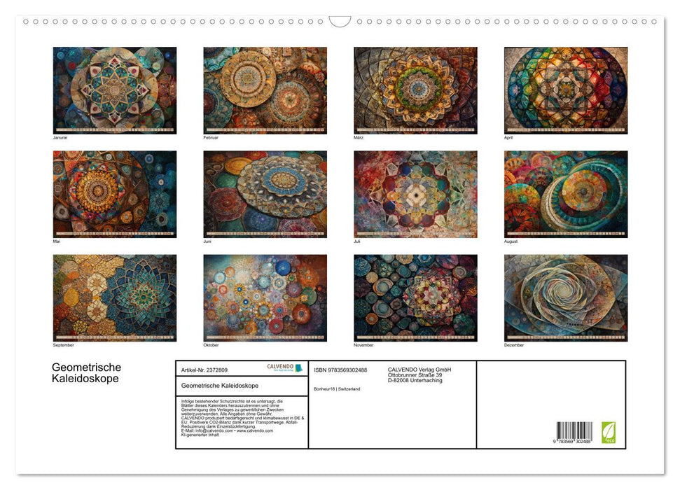 Geometrische Kaleidoskope (CALVENDO Wandkalender 2027)