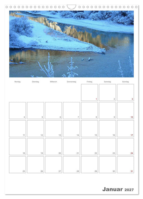 Alpenflüsse - Ammer, Isar, Lech und Loisach (CALVENDO Wandkalender 2027)