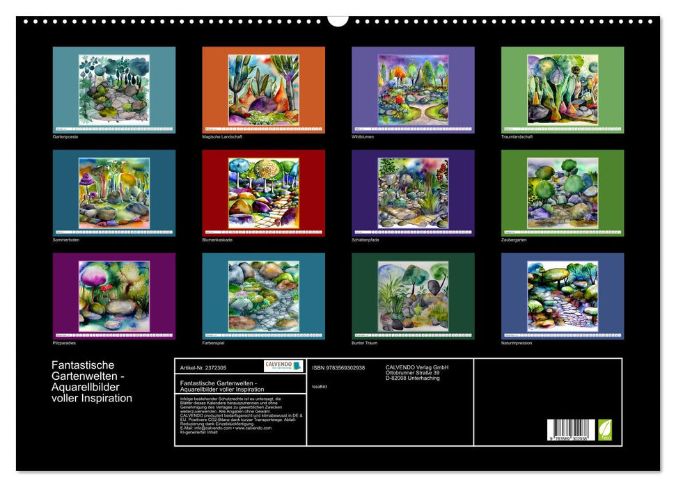 Fantastische Gartenwelten - Aquarellbilder voller Inspiration (CALVENDO Wandkalender 2027)