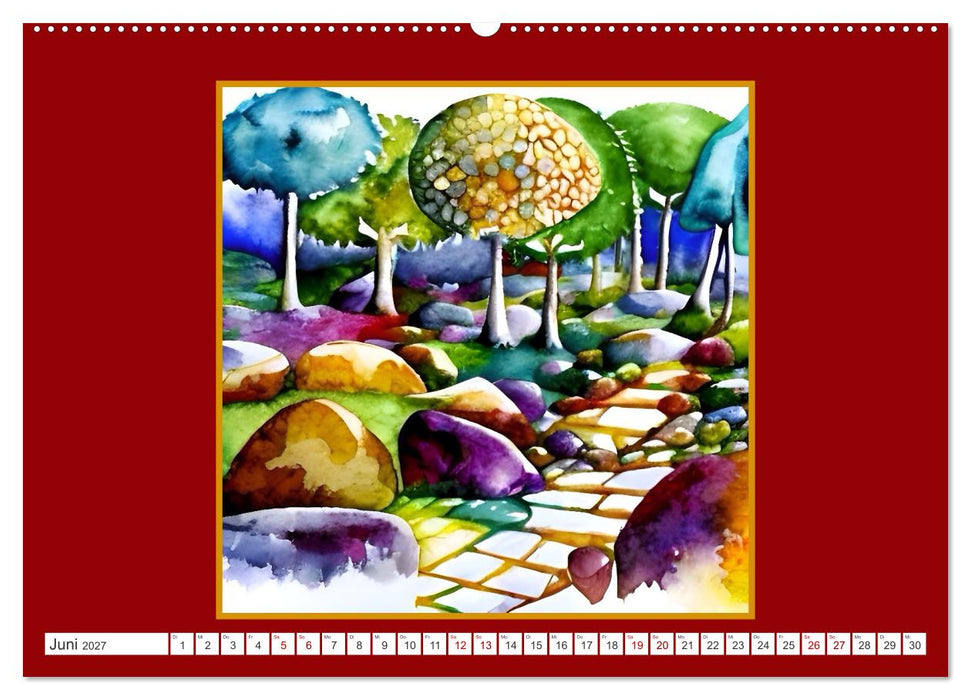 Fantastische Gartenwelten - Aquarellbilder voller Inspiration (CALVENDO Wandkalender 2027)