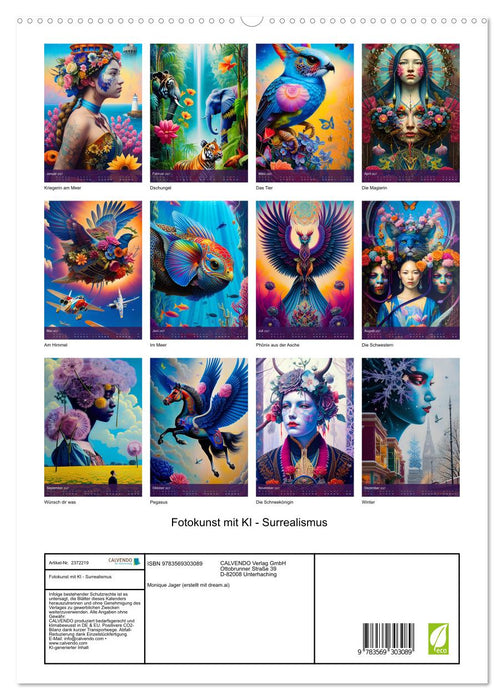 Fotokunst mit KI - Surrealismus (CALVENDO Premium Wandkalender 2027)