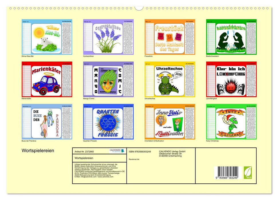 Wortspielereien (CALVENDO Premium Wandkalender 2027)