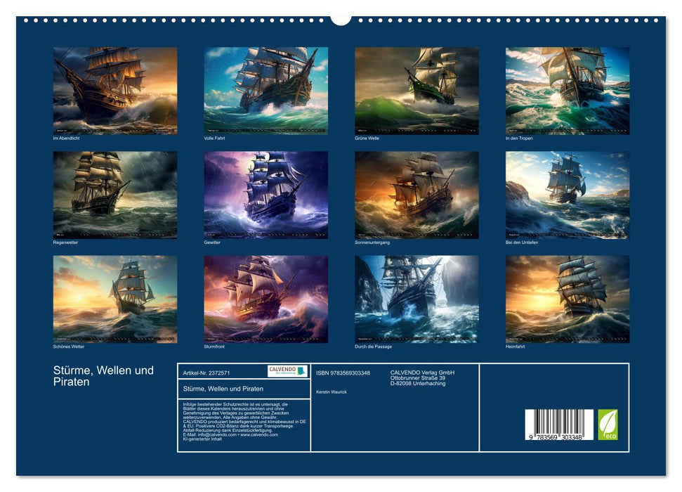 Stürme, Wellen und Piraten (CALVENDO Premium Wandkalender 2027)
