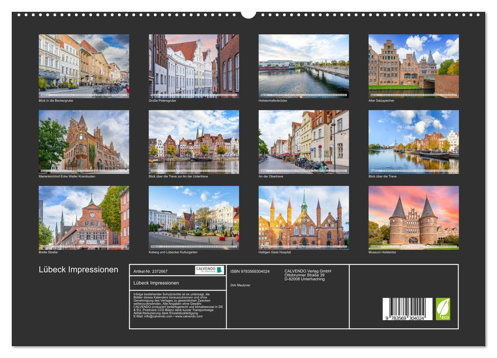 Lübeck Impressionen (CALVENDO Premium Wandkalender 2027)