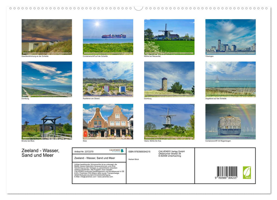 Zeeland - Wasser, Sand und Meer (CALVENDO Premium Wandkalender 2027)