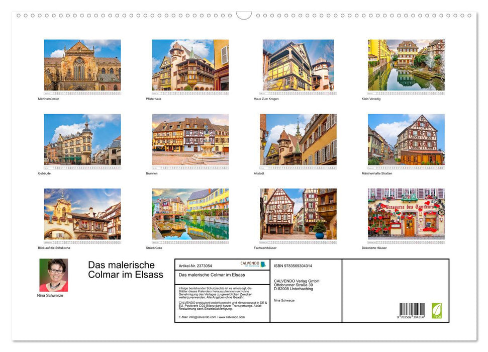 Das malerische Colmar im Elsass (CALVENDO Wandkalender 2027)