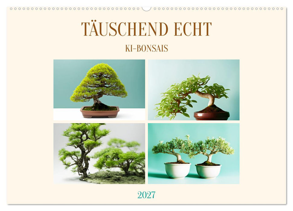 Täuschend echt KI-Bonsais (CALVENDO Wandkalender 2027)