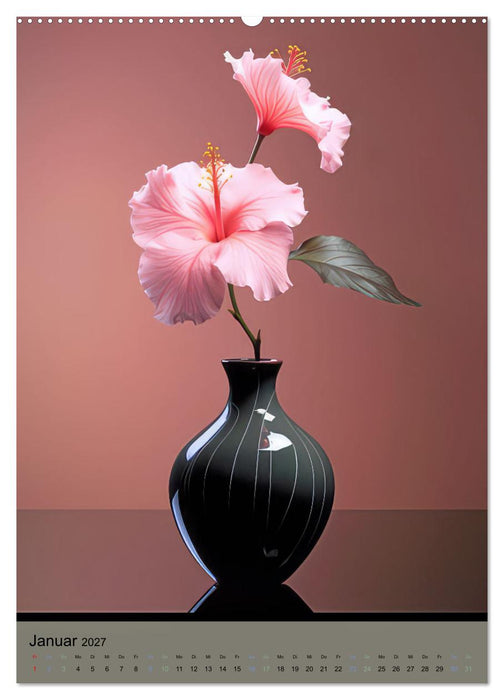 Blumenpracht in edlen Vasen (CALVENDO Wandkalender 2027)