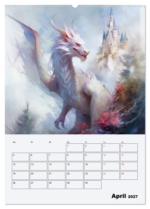 Drachenland. Gefürchtete Fabelwesen im Gotik-Stil (CALVENDO Premium Wandkalender 2027)