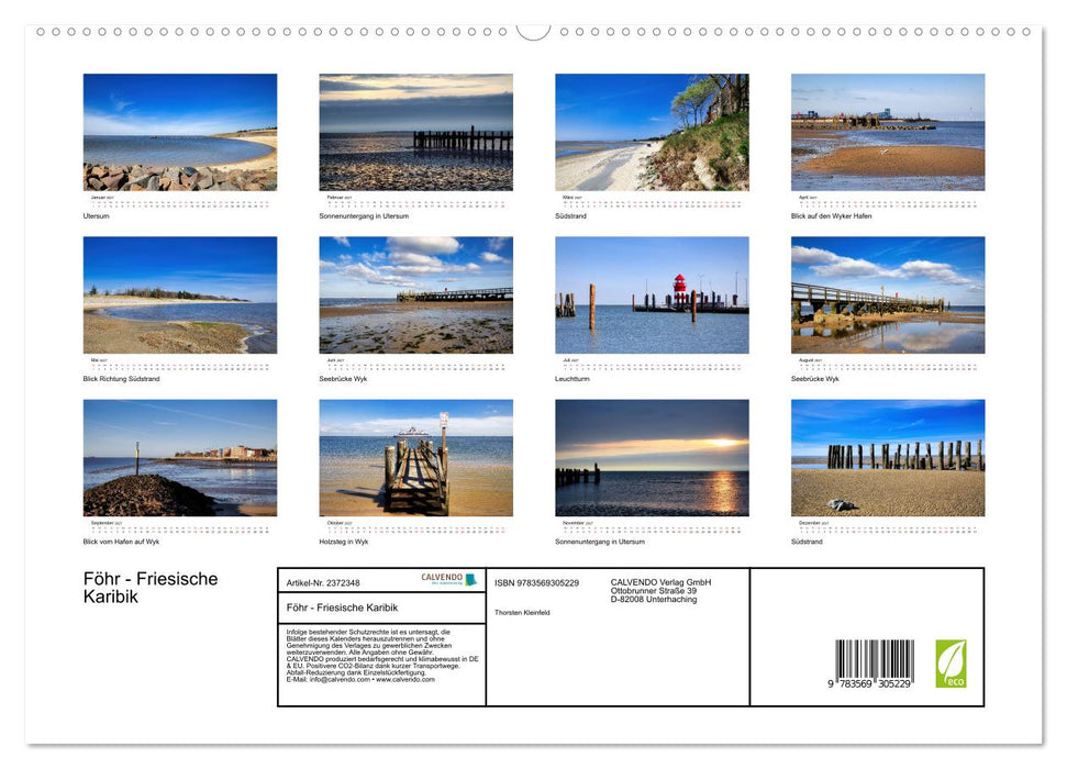 Föhr - Friesische Karibik (CALVENDO Premium Wandkalender 2027)