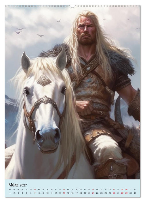 Fantasy Krieger. Bärenkämpfer aus dem Norden (CALVENDO Wandkalender 2027)