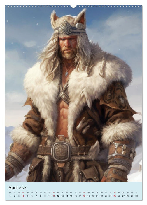 Fantasy Krieger. Bärenkämpfer aus dem Norden (CALVENDO Wandkalender 2027)