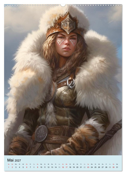 Fantasy Krieger. Bärenkämpfer aus dem Norden (CALVENDO Wandkalender 2027)