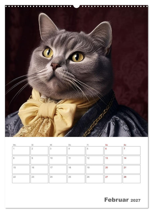 Royale Katzen Portraits (CALVENDO Wandkalender 2027)