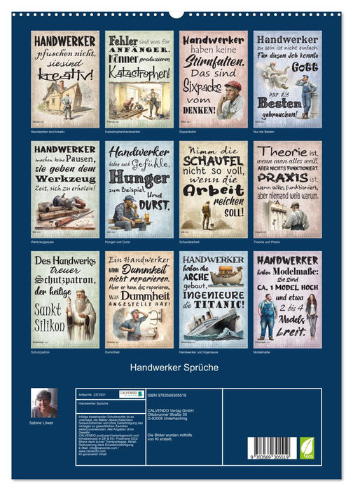 Handwerker Sprüche (CALVENDO Premium Wandkalender 2027)
