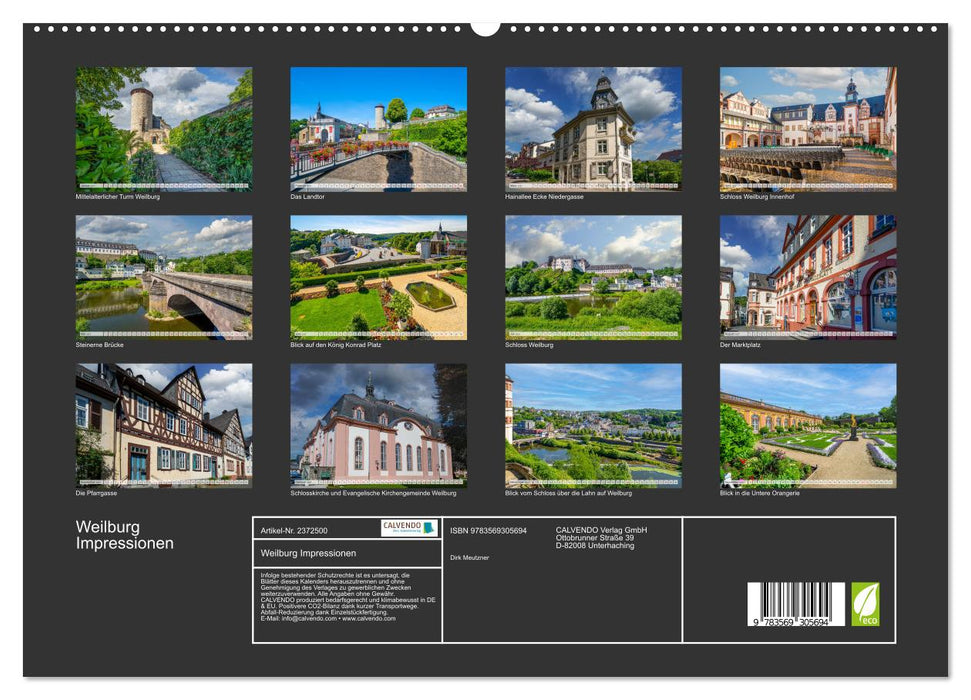 Weilburg Impressionen (CALVENDO Premium Wandkalender 2027)
