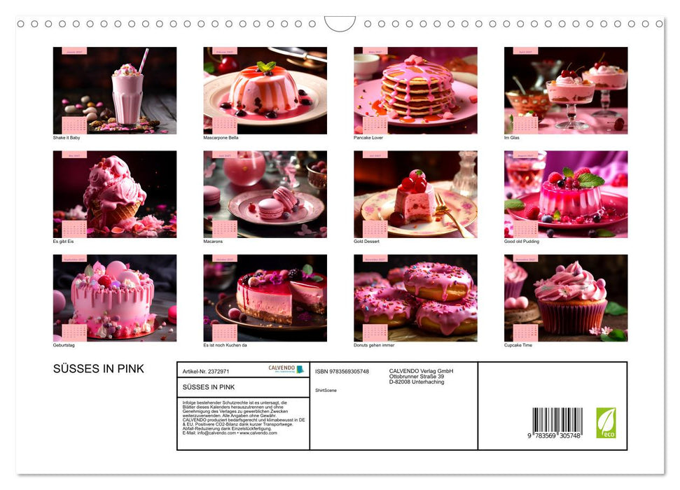SÜSSES IN PINK (CALVENDO Wandkalender 2027)