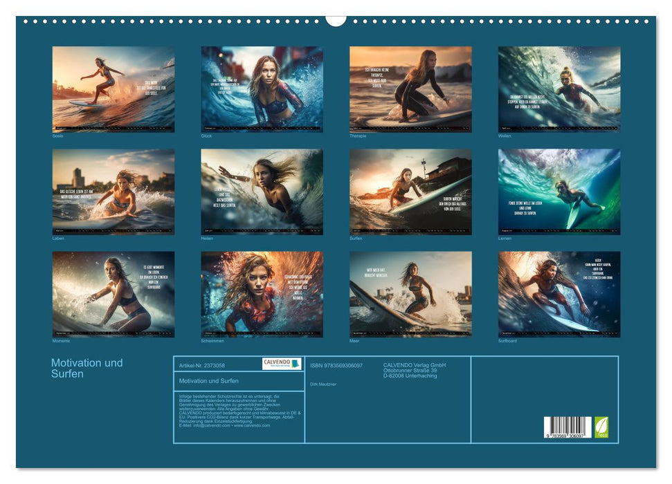 Motivation und Surfen (CALVENDO Wandkalender 2027)
