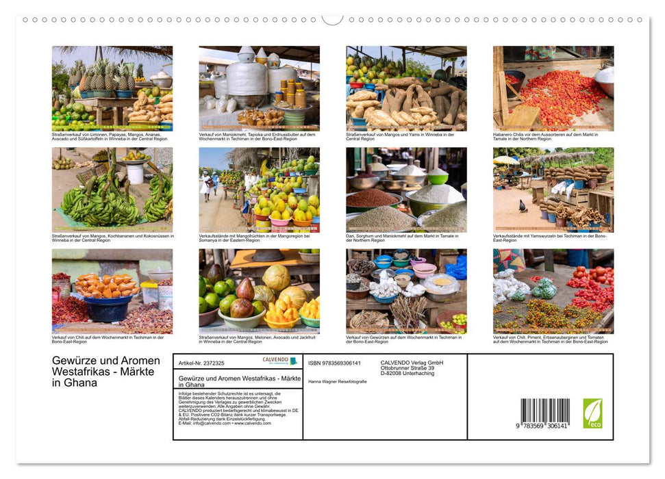 Gewürze und Aromen Westafrikas - Märkte in Ghana (CALVENDO Premium Wandkalender 2027)