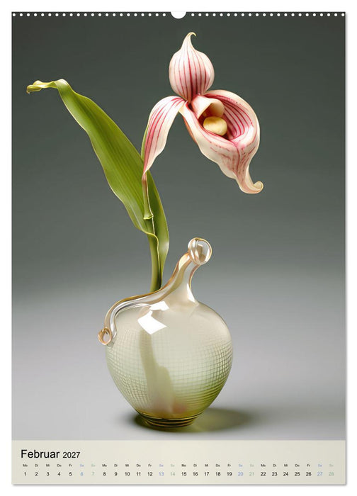 Blumenpracht in edlen Vasen (CALVENDO Premium Wandkalender 2027)