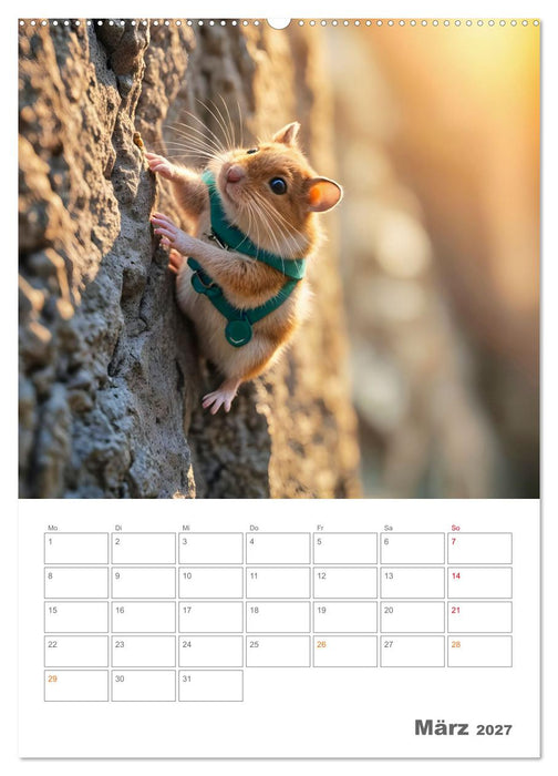 Adventure Hamster - Sportliche KI Hamster präsentieren den Abenteuer-Sport (CALVENDO Wandkalender 2027)