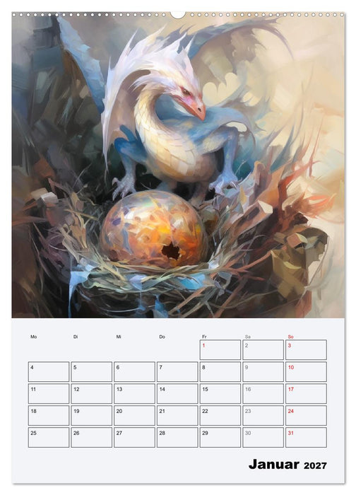 Drachenland. Gefürchtete Fabelwesen im Gotik-Stil (CALVENDO Wandkalender 2027)
