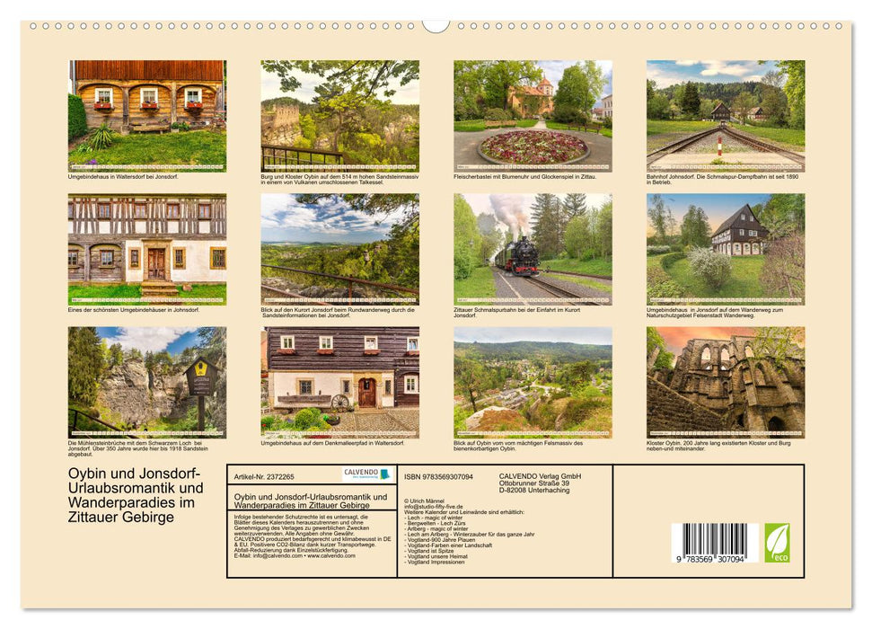 Oybin und Jonsdorf-Urlaubsromantik und Wanderparadies im Zittauer Gebirge (CALVENDO Premium Wandkalender 2027)