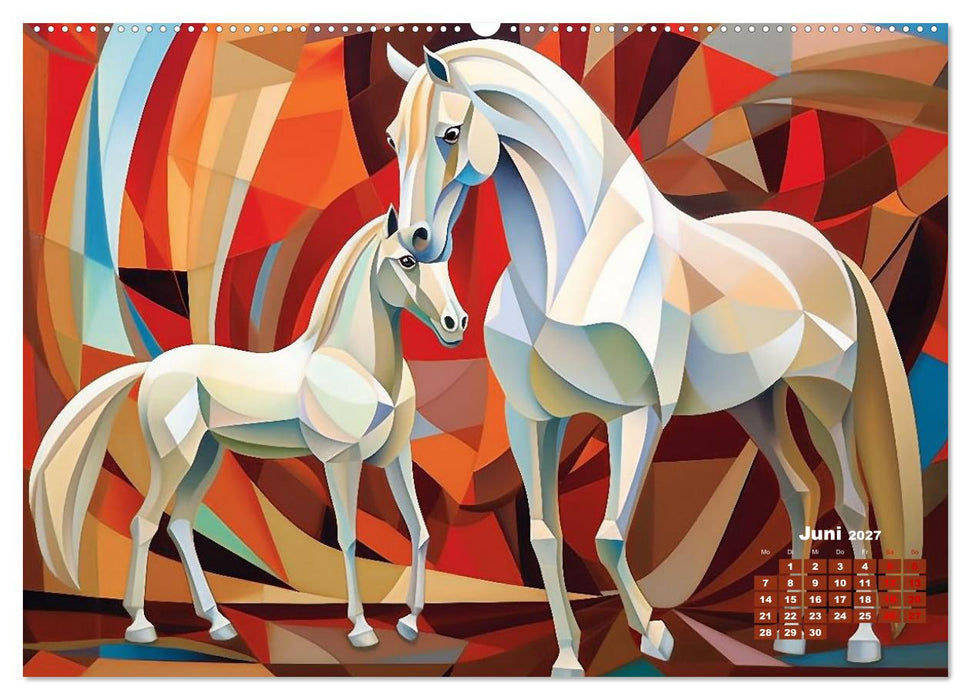Pferde - Modern Art (CALVENDO Wandkalender 2027)