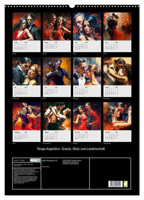 Tango Argentino. Grazie, Stolz und Leidenschaft (CALVENDO Wandkalender 2027)